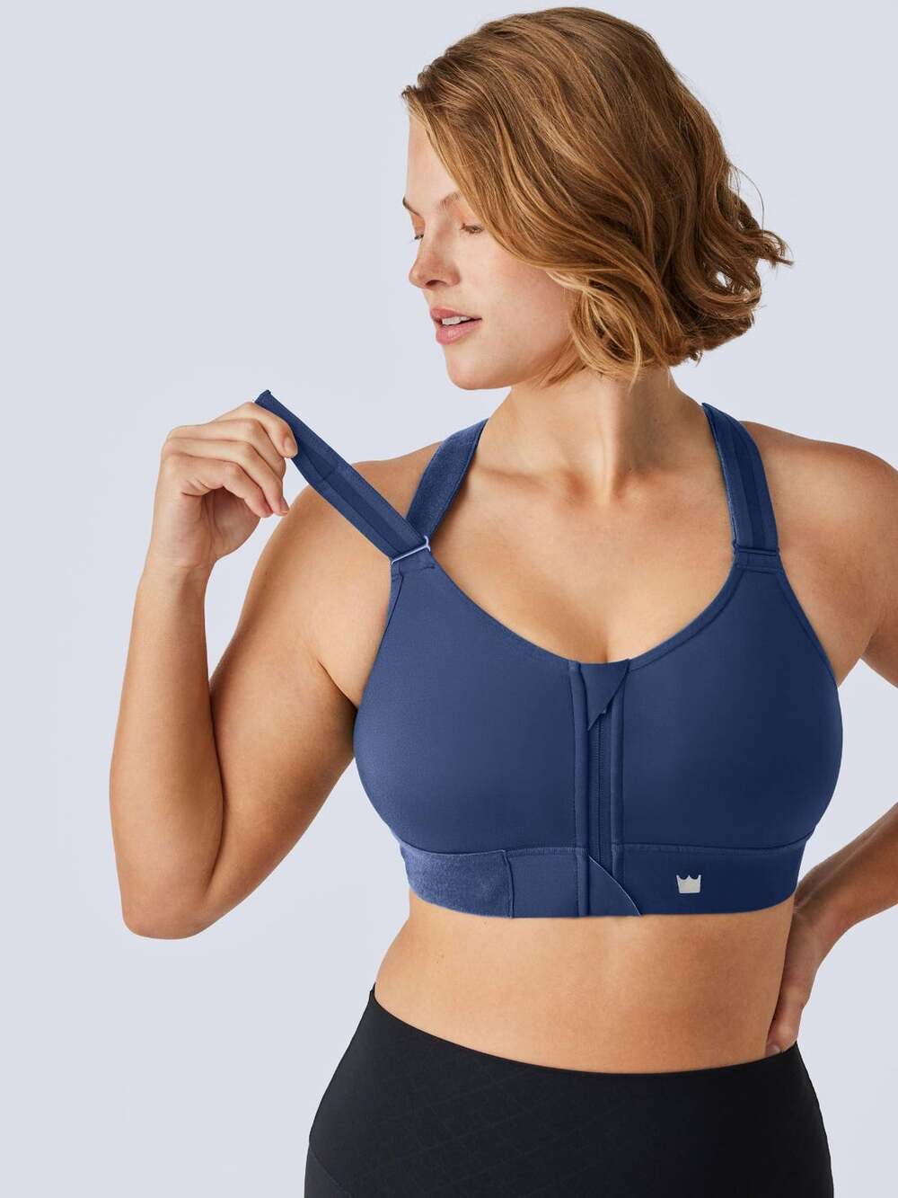 Shefit Flex Sports Bra luxe Medium Impact blue wireless large $69 NEW